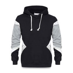 Toptopdeal-fr-GLESTORE-Sweat-Shirt-à-Capuche-Homme-Manches-Longues-Hiver-Slim-Fit-Noir-Bleu-Marron