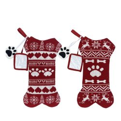 Toptopdeal-fr-MIKI-Z-2pcs-Set-Cartoon-Dog-Bone-Christmas-Stocking-Gift-Candy