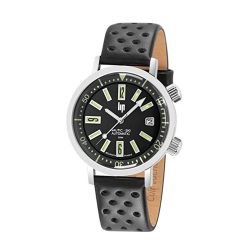 Toptopdeal-fr-Montre-Lip-Homme-Nautic-Ski-Automatique-Cuir-Noir-671505-200-Mètres