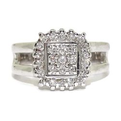 Toptopdeal-fr-Never-Say-Never-Bague-en-or-blanc-18-carats-avec-27-diamants-brillants-de-0,38-ct-5,95-g-d'or-18-ct.