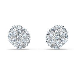 Toptopdeal-fr-Swarovski-Boucles-D'Oreilles-Clous-So-Cool,-Blanc,-Métal-Rhodié