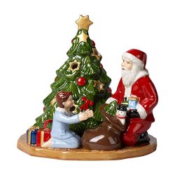 Toptopdeal-fr-Villeroy-&-Boch---Christmas-Toy's-Lanterne-Ouverture-des-Cadeaux,-Figurine-Décorative-en-Porcelaine-Dure,-pour-Bougies-Chauffe-plat