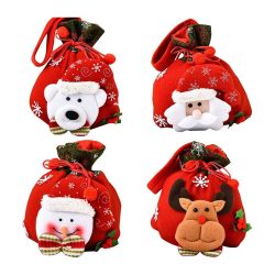 Toptopdeal-fr-adshi-Christmas-Stockings-Santa-Claus-Snowman-Elk-Socks-Candy-Bag