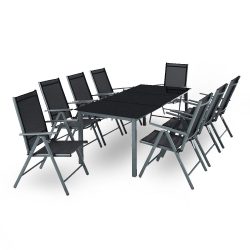 Toptopdeal-fr-tectake-Aluminium-8+1-Salon-de-Jardin-Ensemble-sièges-Meubles-Chaise-Table-en-Verre---diverses-Couleurs-au-Choix