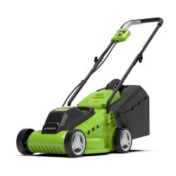 toptopdeal Greenworks Tondeuse à gazon électrique sans fil (Li 24 V- largeur de coupe 33 cm-jusqu'à 250 m²- 30 l- tondeuse à gazon