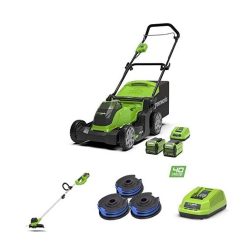 toptopdeal Greenworks Tondeuse à batterie G40LM41 et