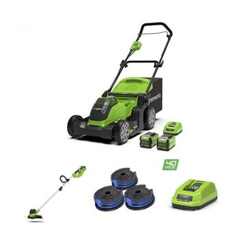 toptopdeal Greenworks Tondeuse à batterie G40LM41 et
